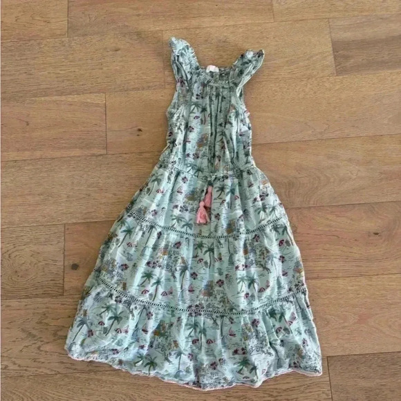Fat Face Young Crew Girls Beach Dress Size 5/6 Blue - Picture 1 of 3